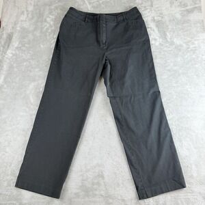J Jill Pant Womens 12 (32x30) Black Stretch Straight Leg Trouser Workwear Office